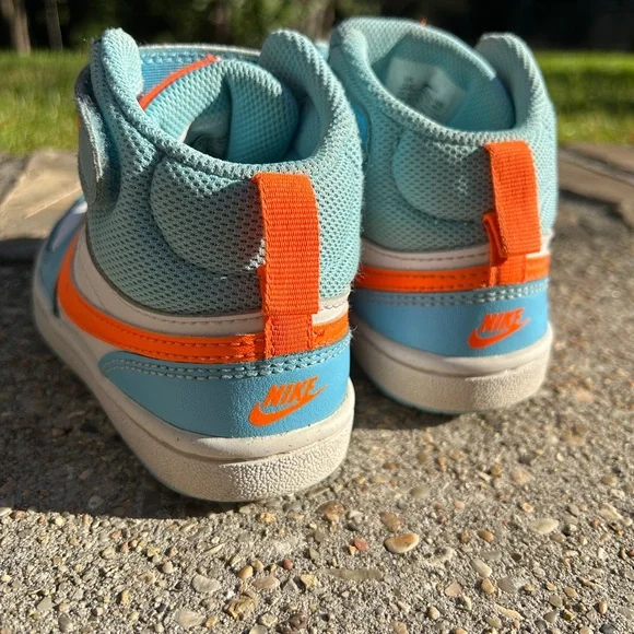 Nike Court Borough Mid 2 White/Black/Red Size 11C - Picture 4 of 9